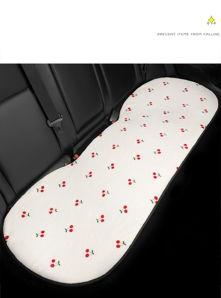 Hgh Quality Plush Cherry Car Interior Decorations Fashion Universal Winter Plush Car Seat Cushion Cover