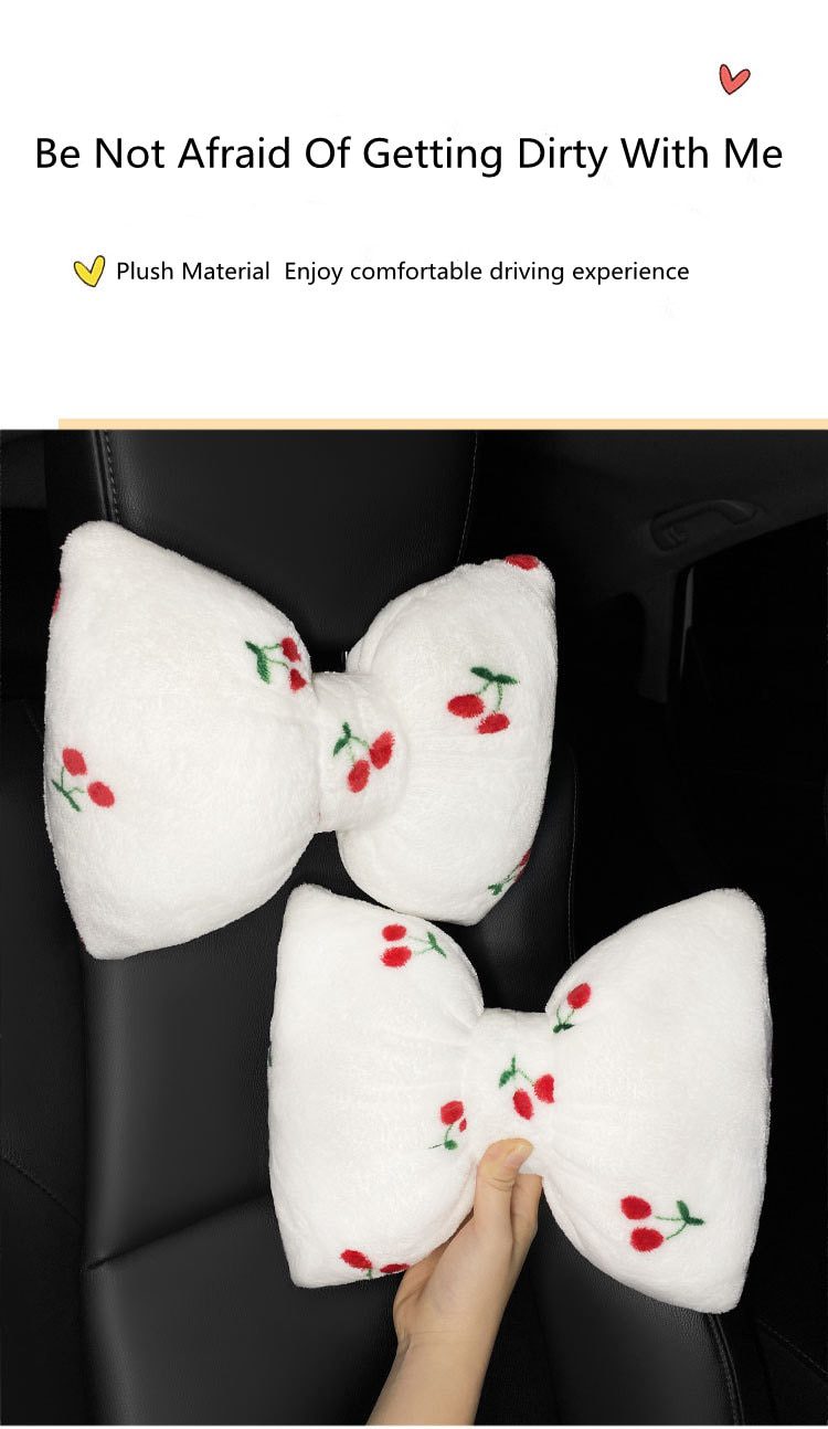 Hgh Quality Plush Cherry Car Interior Decorations Fashion Universal Winter Plush Car Seat Cushion Cover