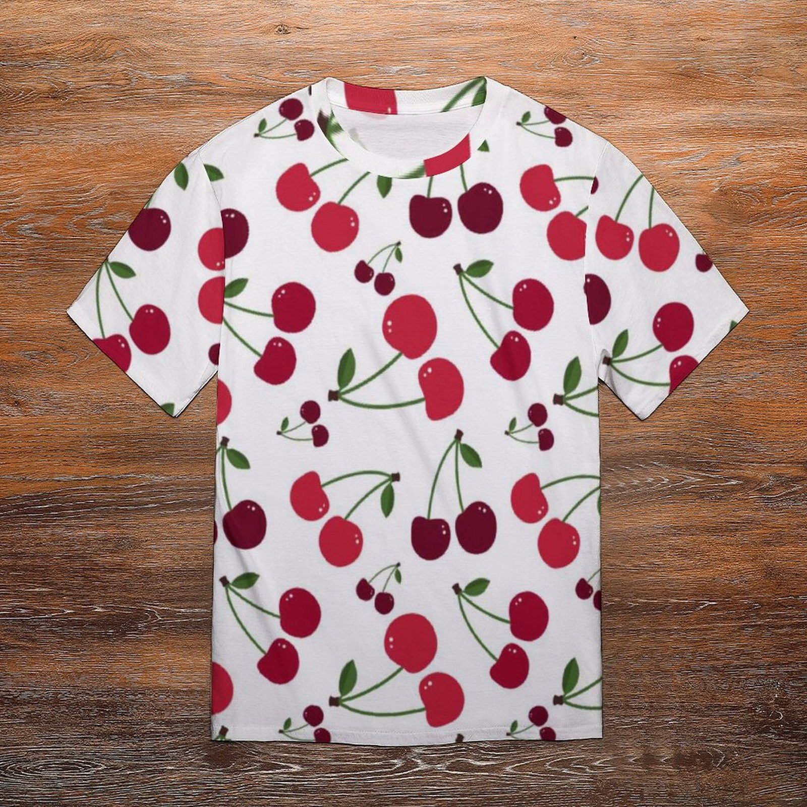 Fresh Fruit Print T Shirt Cute Cherry Pattern Popular T Shirts Man Streetwear Tshirt Summer Short-Sleeved Graphic Tops Plus Size