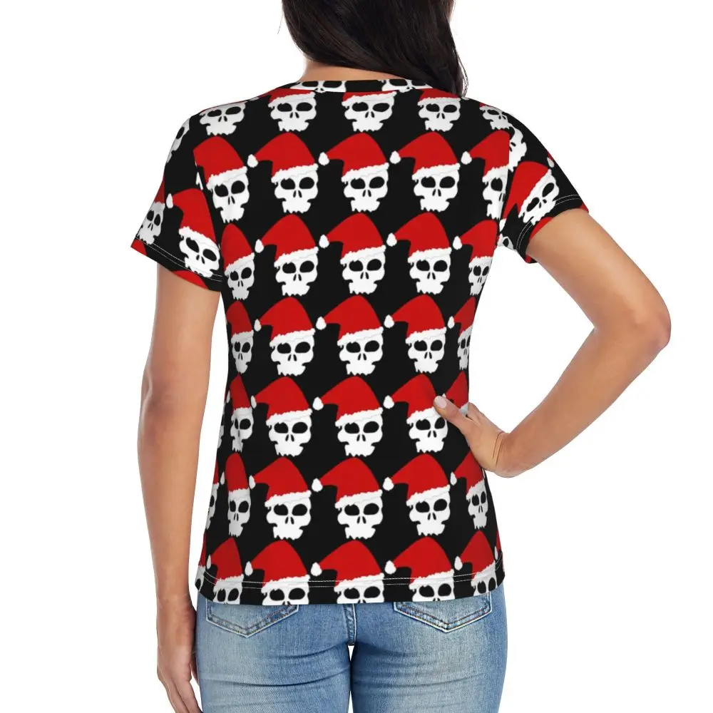 cherry Skull T Shirt Kawaii Y2K O Neck T Shirts Short Sleeve Tops