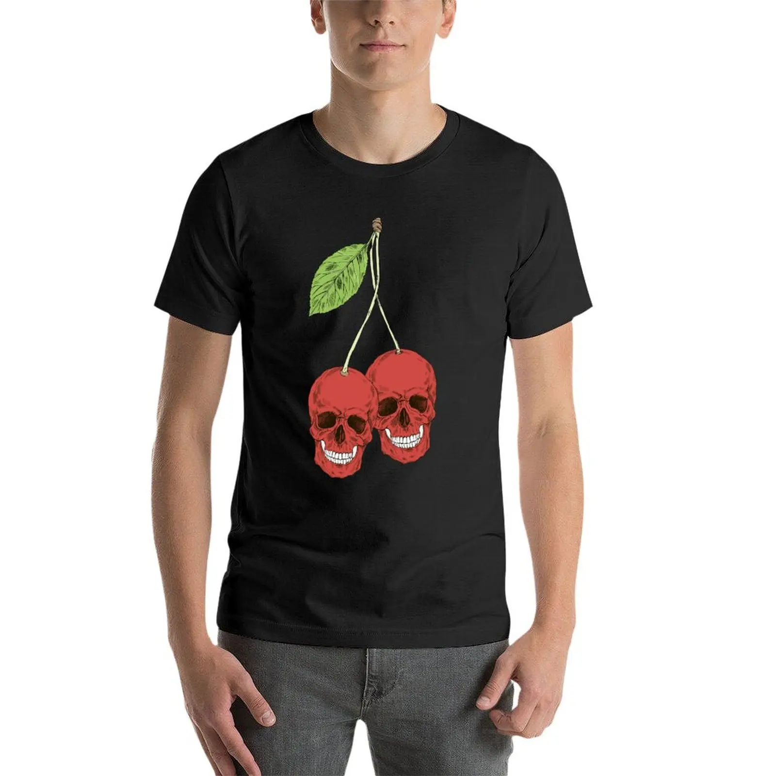 Cherry Skull T-Shirt  Multi-Color Short sleeve Unisex