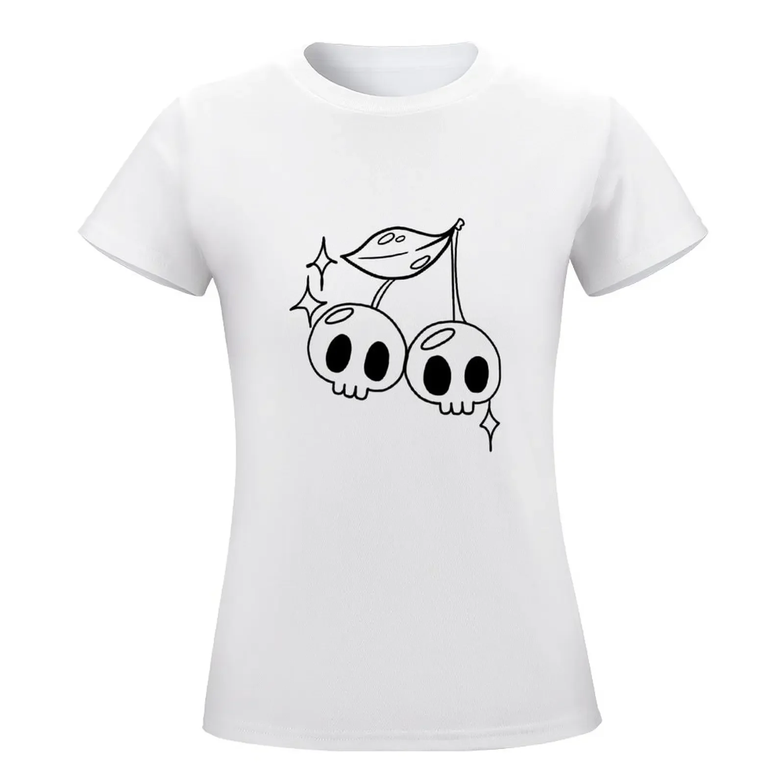 Cherry Skull  T-shirt summer Tops Women