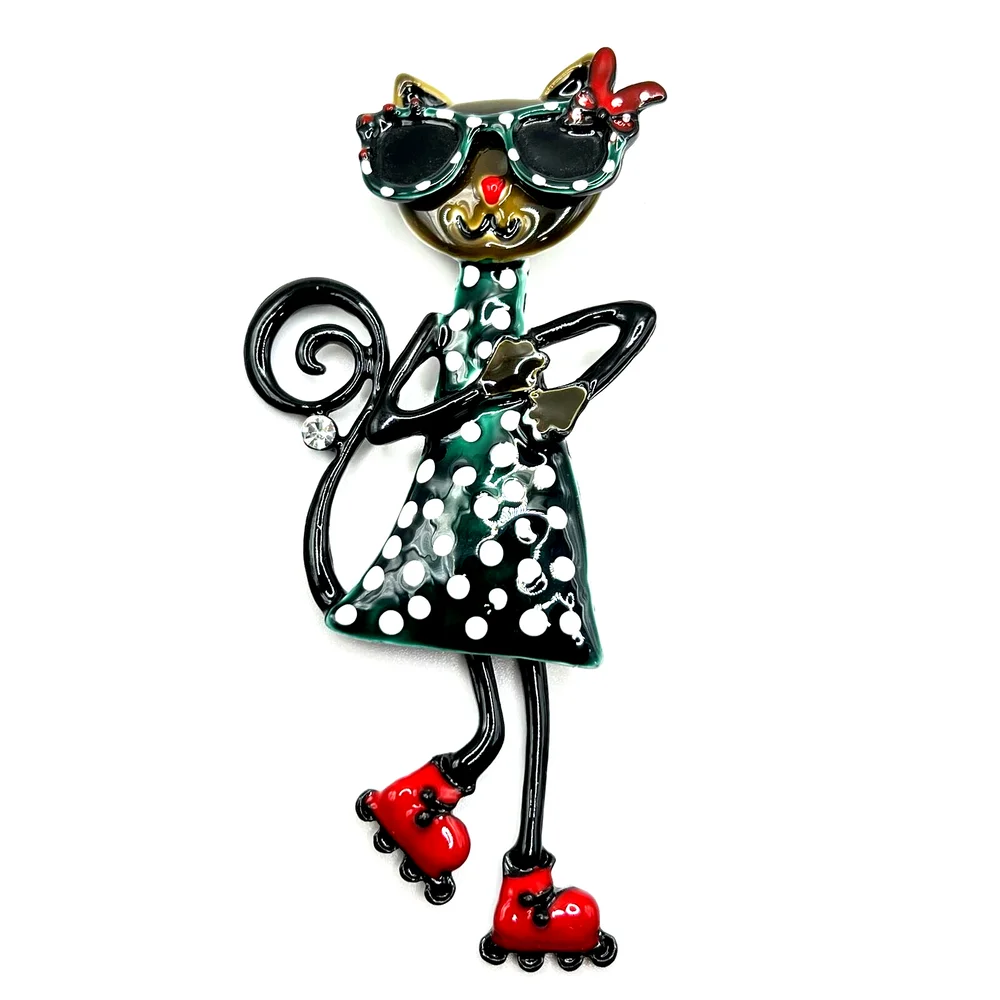 Cute Sexy Cat Brooches  Fashion Glazed Kitten  Enamel Pin  Great Gift