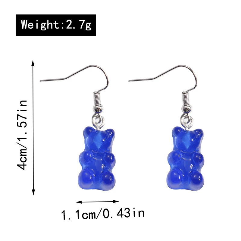 Gummy Bear Drop Earrings Earrings  Holiday Jewelry Gifts