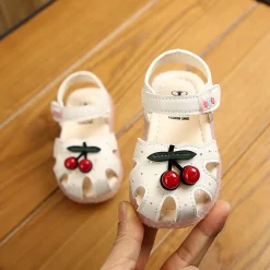 summer  girls baby cherry sandals soft bottom baby shoes - Image 3