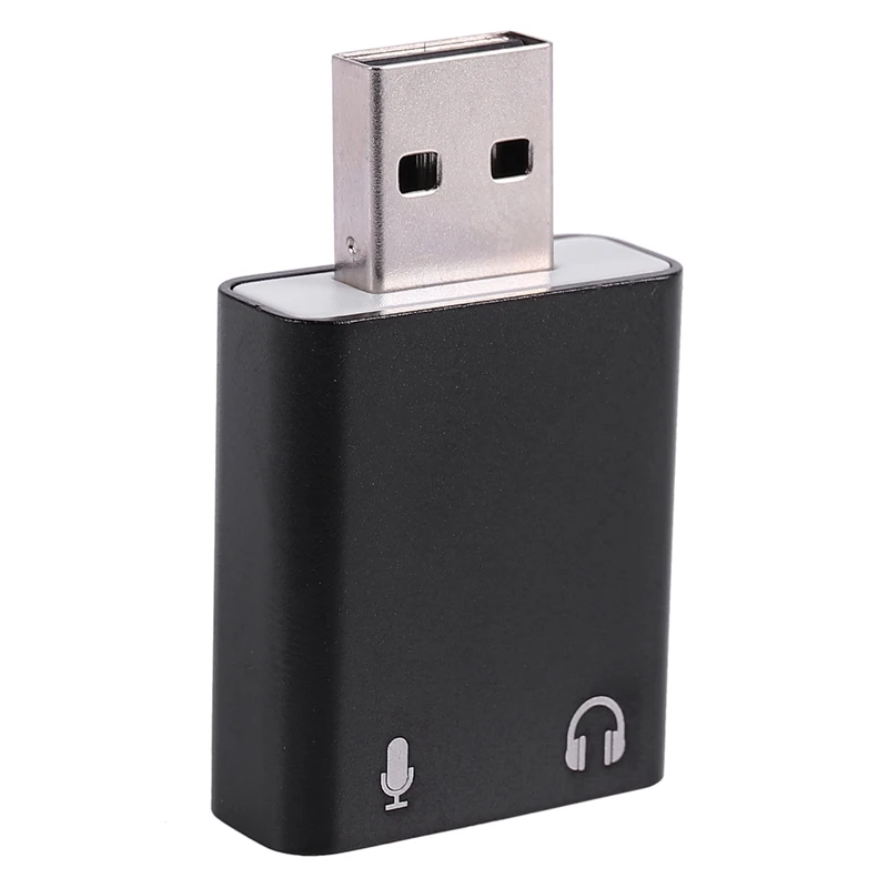 7.1-Channel Aluminum Alloy Usb Sound Card Computer External Sound Card Usb7.1 Sound Card Analog Sound Card