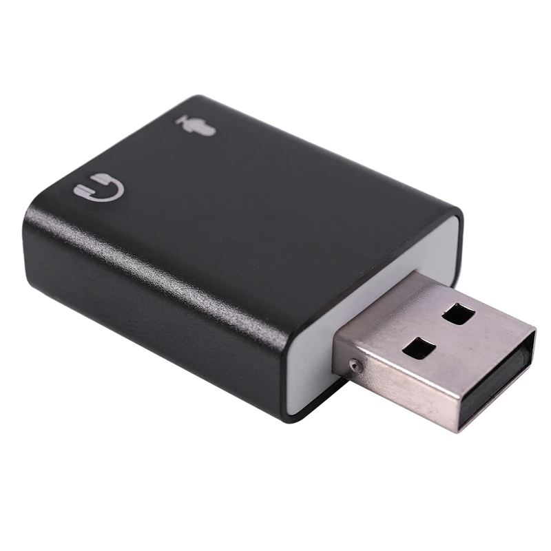 7.1-Channel Aluminum Alloy Usb Sound Card Computer External Sound Card Usb7.1 Sound Card Analog Sound Card