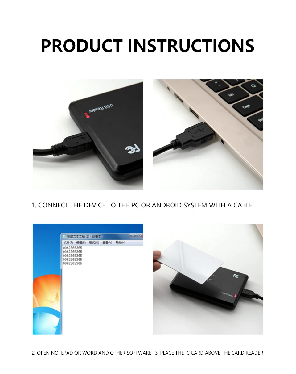 R20C Credit Card Machine IC Card Reader Access Control USB Card Issuer