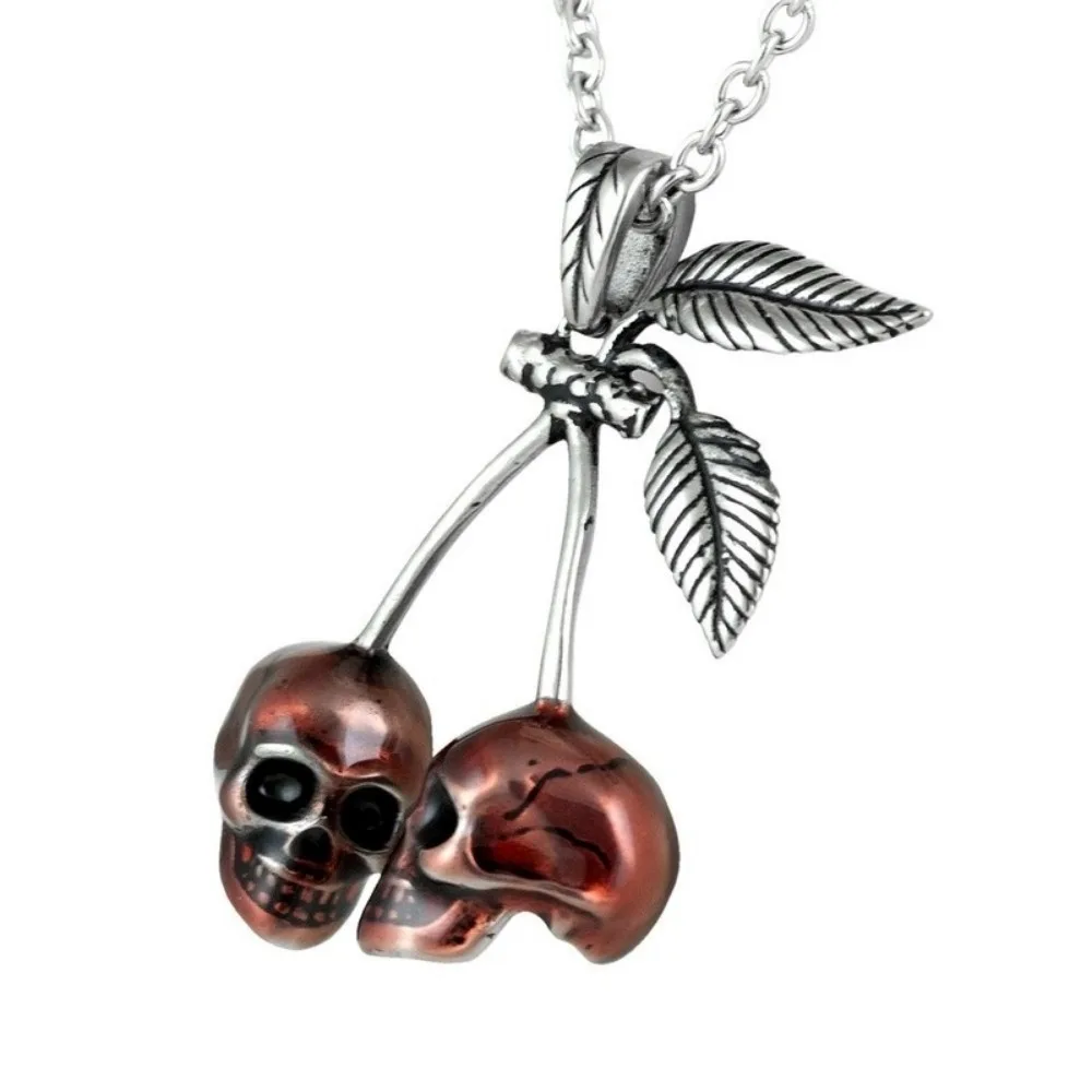 CHERRY SKULL Skull Pendant Necklace Men Women