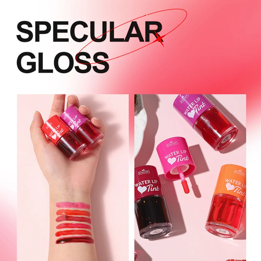 Moisturizing Liquid Lipstick Jelly Lasting Cherry Red Pink Lip Gloss Cherry Juice Mirror Dyeing Lip Gloss Glitter Lip Tint 1pc