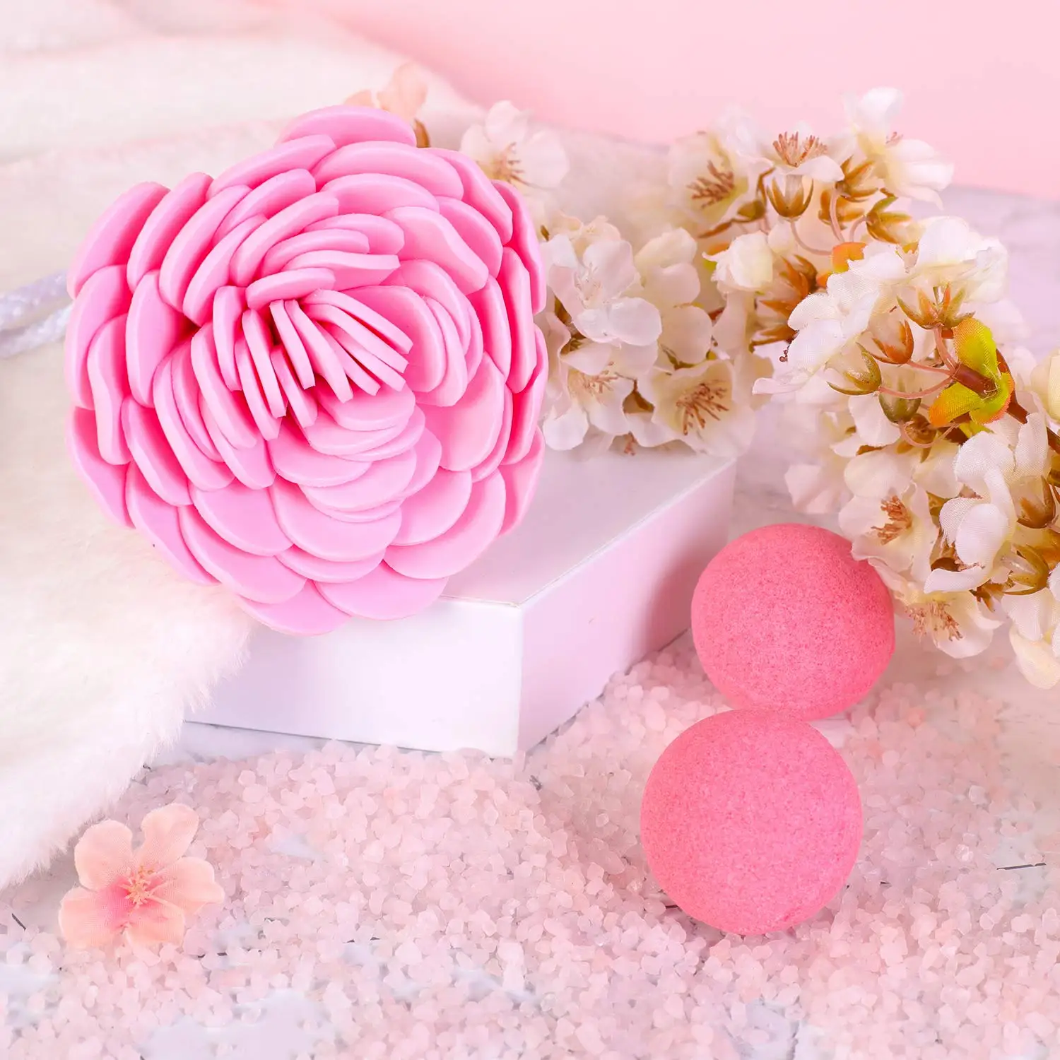 10pcs Spa Gift Basket for Women, Cherry Blossom Bath & Body Set, Valentine/Birthday/Mothers Day Gift