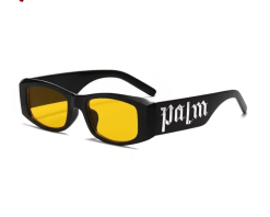 Yellow Lense Square Sunglasses Luxury Brand Design