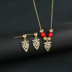 Red Zirconia Strawberry Pepper Set - Image 3