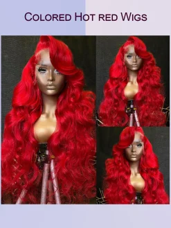 Cherry Red 13X6 Lace Front Human Hair - Image 4