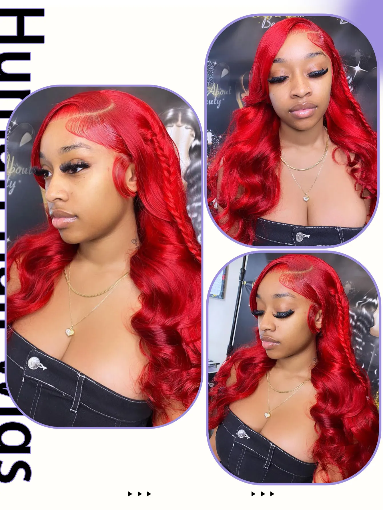 Cherry Red 13X6 Lace Front Human Hair Wigs Brazilian Body Wave 34'' 13X4 99J Burgundy Colored Curly Lace Frontal Wigs For Women