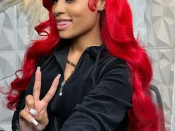 Cherry Red 13X6 Lace Front Human Hair