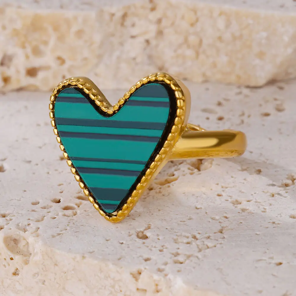 Heart Rings for Women Stainless Steel Rings luxury Adjustable Rings Jewelry Gift anillos mujer Bijoux Femme Anillos