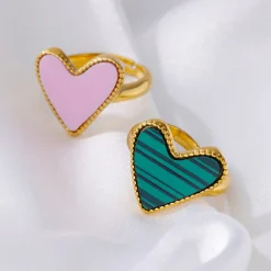 Heart Rings Stainless Luxury