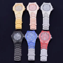 Big Dial Military Quartz Luxury Rhinestone  Waterproof - Image 3