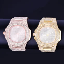 Big Dial Military Quartz Luxury Rhinestone  Waterproof - Image 5