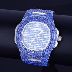 Big Dial Military Quartz Luxury Rhinestone  Waterproof - Image 6