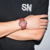 Big Dial Military Quartz Luxury Rhinestone  Waterproof