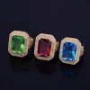 Gold Color Ring Blue stones