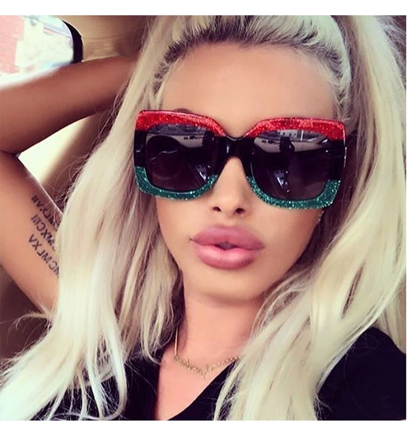 2025 Fashion Brand Luxury Designer Sunglasses Women Square Oversized Vintage Trendy Shades Glasses New Summer Travel Sunglasses