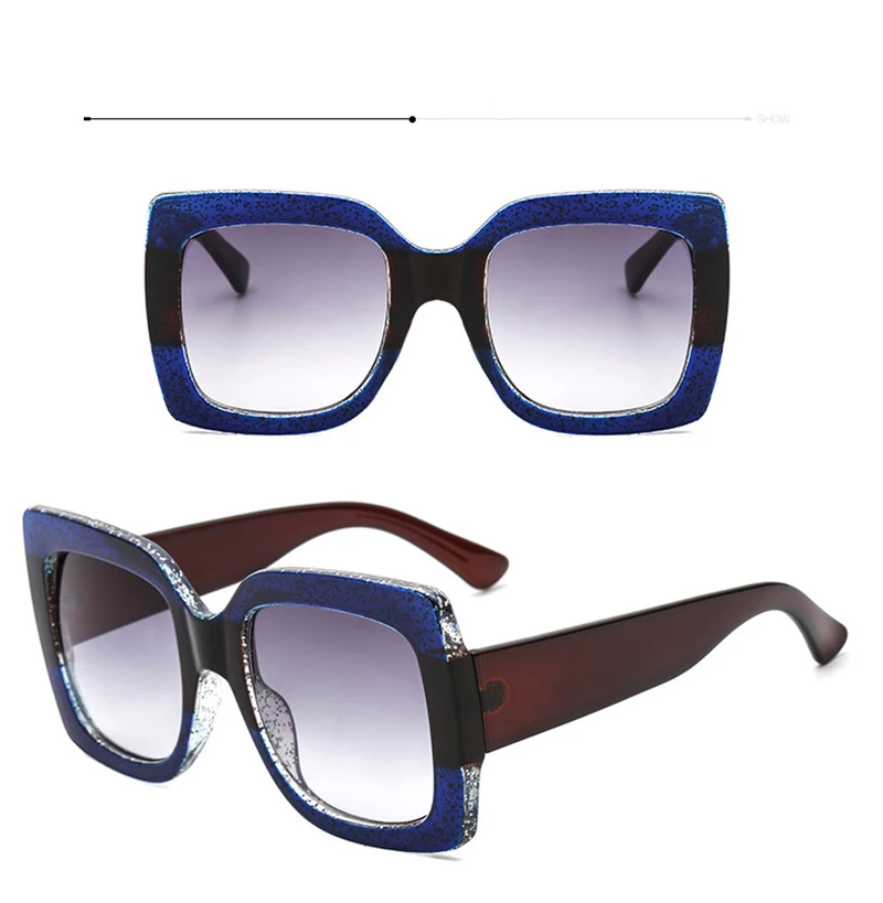 2025 Fashion Brand Luxury Designer Sunglasses Women Square Oversized Vintage Trendy Shades Glasses New Summer Travel Sunglasses