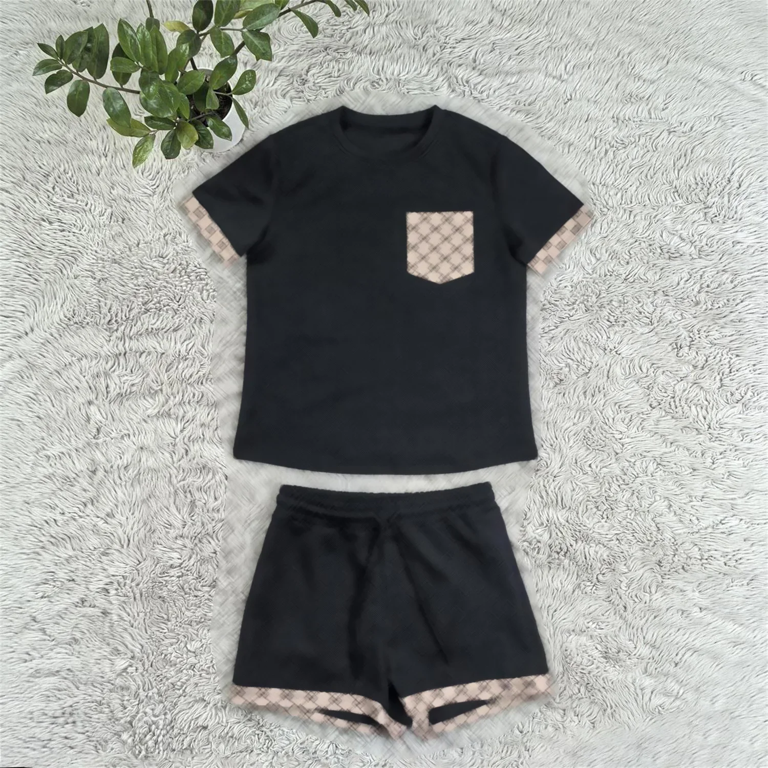 Casual Floral Embossed Women's Short Sleeve Shorts Set Summer Fashionable Cross-Border J2985 Short Skirt Outfit Ensemble Casual Floral Embossed Women's Short Sleeve Shorts Set Summer Fashionable Cross-Border J2985 Short Skirt Outfit Ensemble