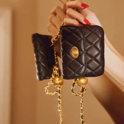 Chain Belt Clutch Mini Detachable Soft Leather - Image 4
