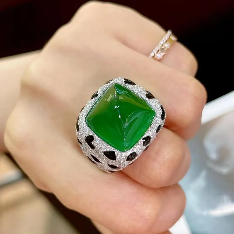 Foydjew Luxury Designer Jewelry Leopard Texture Design Large 17 Carat Sugar Tower Multicolor Crystal Ruby Rings For Women Foydjew Luxury Designer Jewelry Leopard Texture Design Large 17 Carat Sugar Tower Multicolor Crystal Ruby Rings For Women