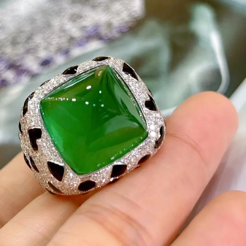 Foydjew Luxury Designer Jewelry Leopard Texture Design Large 17 Carat Sugar Tower Multicolor Crystal Ruby Rings For Women Foydjew Luxury Designer Jewelry Leopard Texture Design Large 17 Carat Sugar Tower Multicolor Crystal Ruby Rings For Women