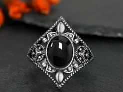 925 Silver Black Onyx Vintage