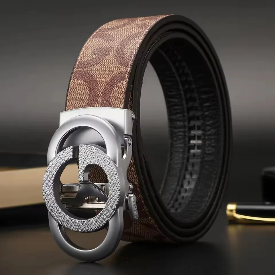 Men's Belt Luxury Brand Designer Famous Top Quality Canvas Belt For Men Metal Automatic Buckle Belt Male Jeans Strap