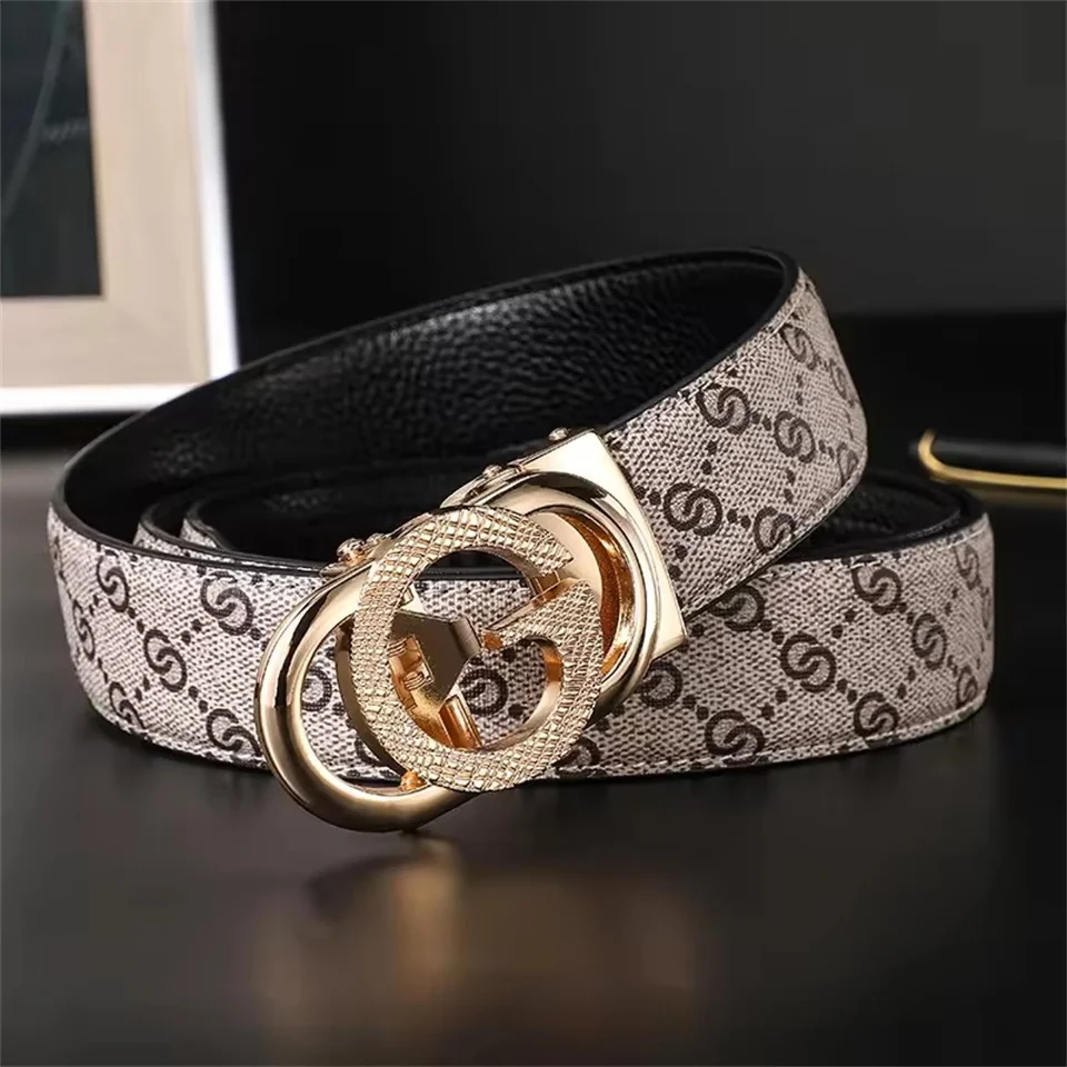 Men's Belt Luxury Brand Designer Famous Top Quality Canvas Belt For Men Metal Automatic Buckle Belt Male Jeans Strap