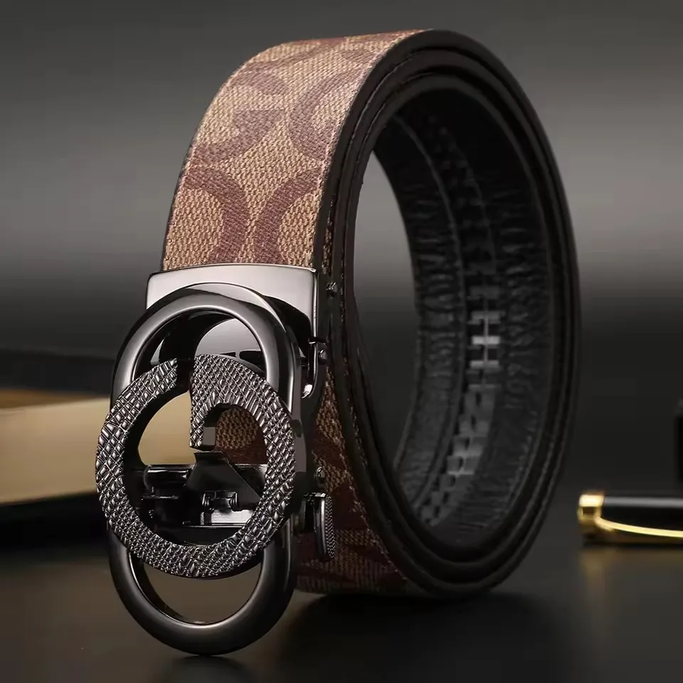 Men's Belt Luxury Brand Designer Famous Top Quality Canvas Belt For Men Metal Automatic Buckle Belt Male Jeans Strap