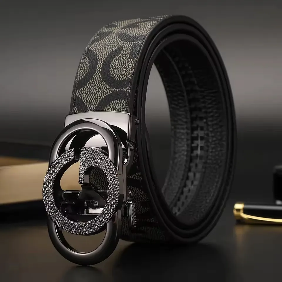 Men's Belt Luxury Brand Designer Famous Top Quality Canvas Belt For Men Metal Automatic Buckle Belt Male Jeans Strap