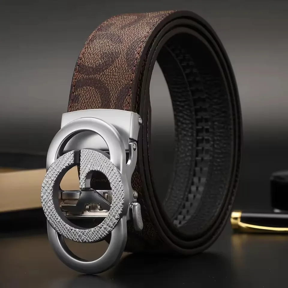 Men's Belt Luxury Brand Designer Famous Top Quality Canvas Belt For Men Metal Automatic Buckle Belt Male Jeans Strap