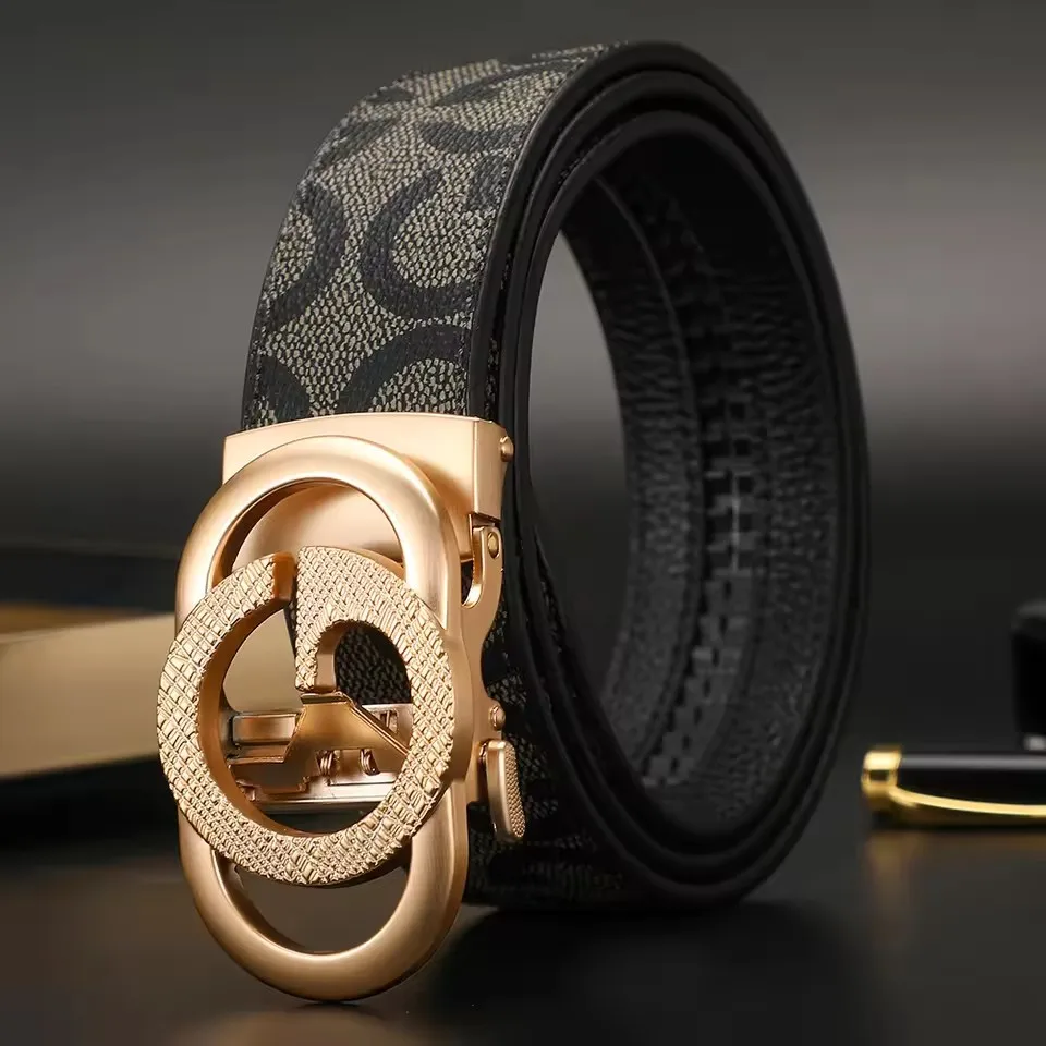 Men's Belt Luxury Brand Designer Famous Top Quality Canvas Belt For Men Metal Automatic Buckle Belt Male Jeans Strap