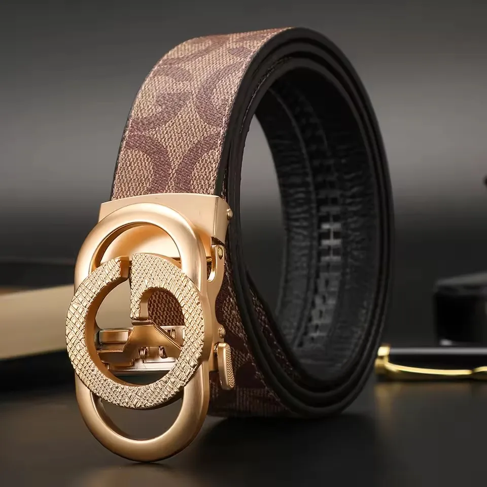 Men's Belt Luxury Brand Designer Famous Top Quality Canvas Belt For Men Metal Automatic Buckle Belt Male Jeans Strap