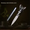 1Pcs Damascus Tea Cone & Buckle Keychain