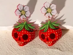 Skull Acrylic Drop Earrings