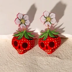 Skull Acrylic Drop Earrings