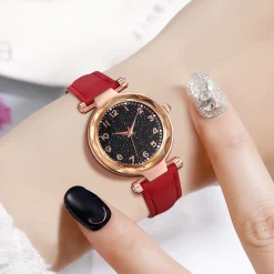 6PCS/Set Red Women's Watch Set - Image 2