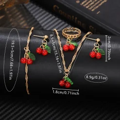 6PCS/Set Red Women's Watch Set - Image 6