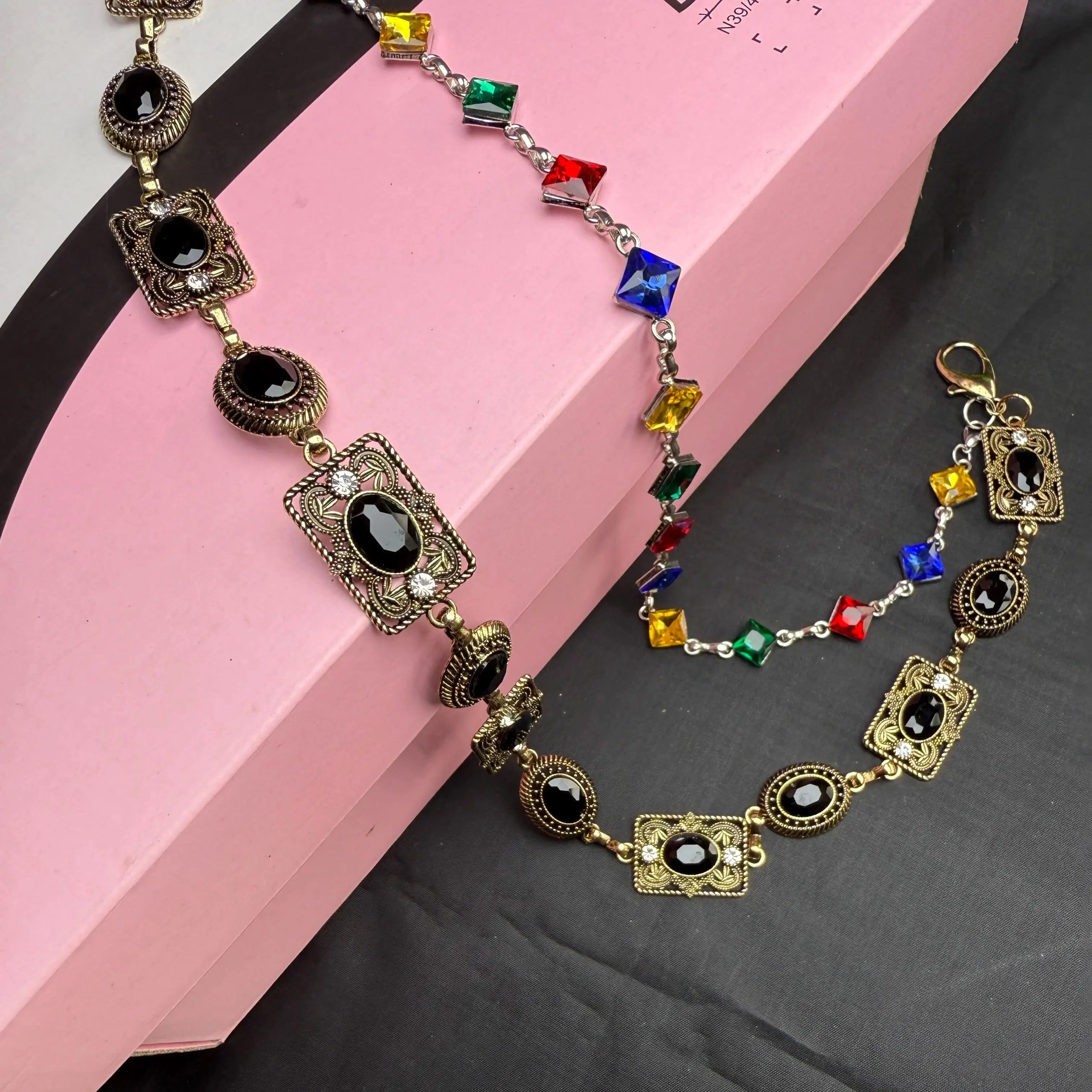 Hip hop punk style double-layer pants chain fashion unique neutral waist accessory