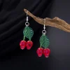 Red Cherry Skulls Dangle