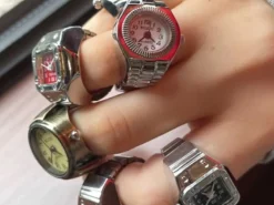 Watch Rings Elastic Strap Retro Quartz